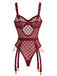 1970er Riemchen Ketten Akzente Durchsichtig Netz Lingerie