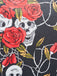 Vintage Punk Schädel & Rose Drucken Handtasche