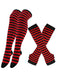 Vintage Halloween Streifen Fingerlose Handschuhe & Socken