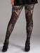 Halloween Gothic Spitze Blumen Muster Transparente Strumpfhosen