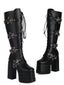 Schwarz Stern Taste Gothic Platform High Heels Stiefel