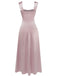 1930er Satin Strassstein Breite Träger Maxi Kleid