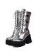 Vintage Steampunk Sternendruck Plattform Halbhohe Stiefel