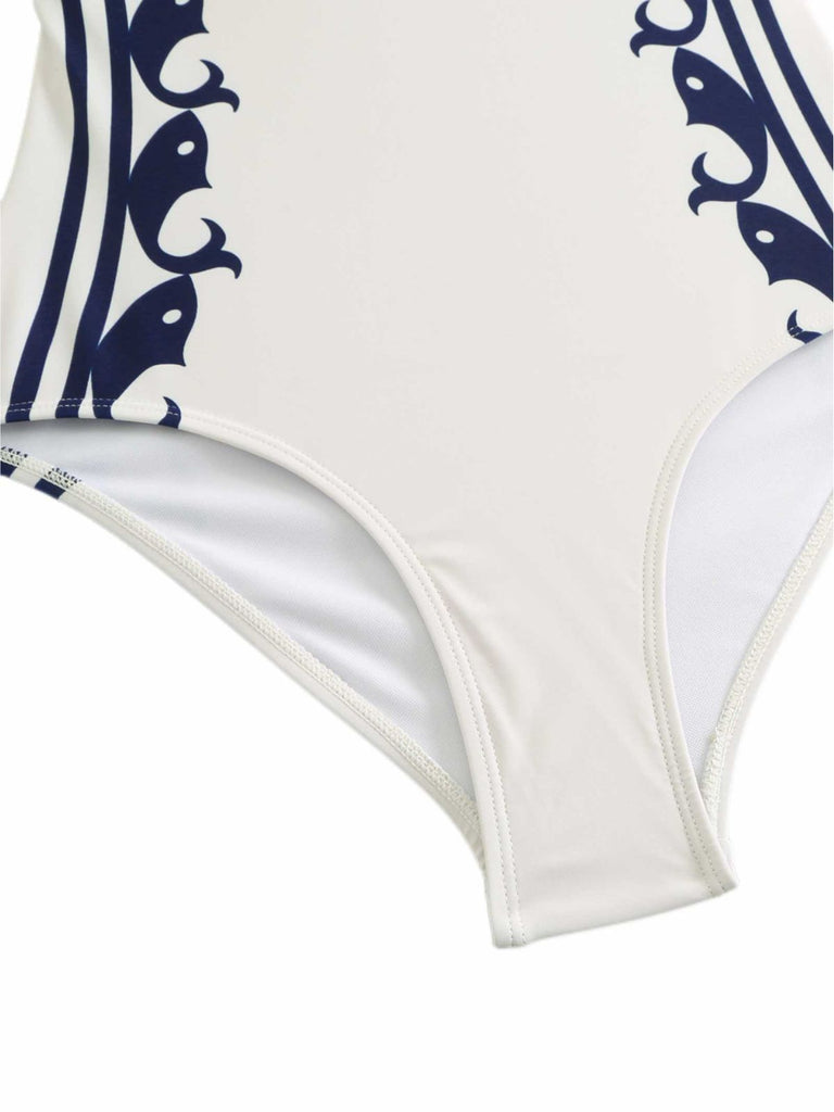 1940er Halter Bademode & Sailor-Streifen Shorts Set