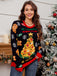 1940er LED-Beleuchtung Jacquard Weihnachten Pullover