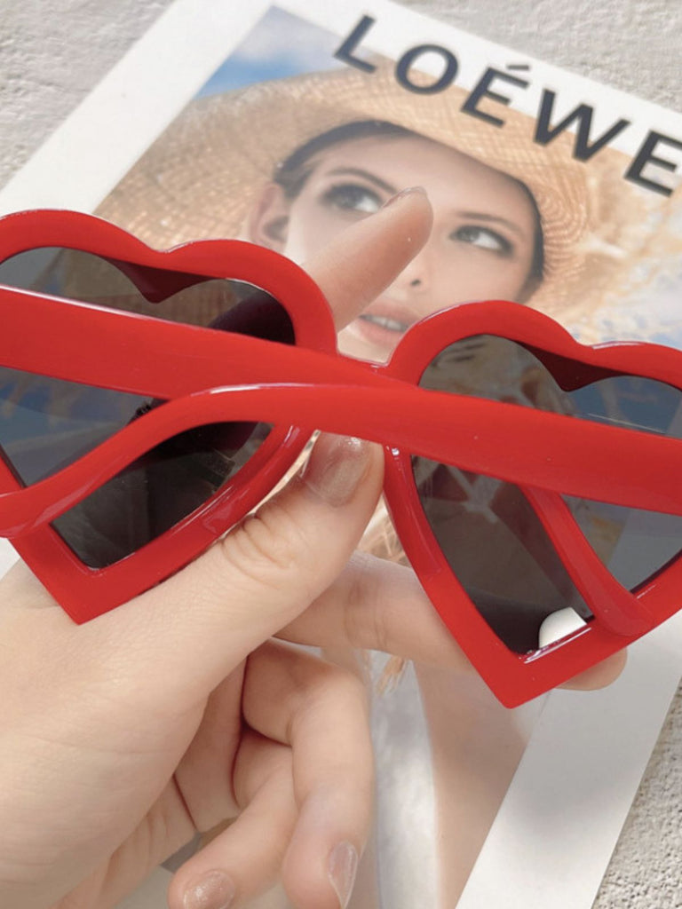 Vintage Gebogen Herzrahmen Sonnenbrille