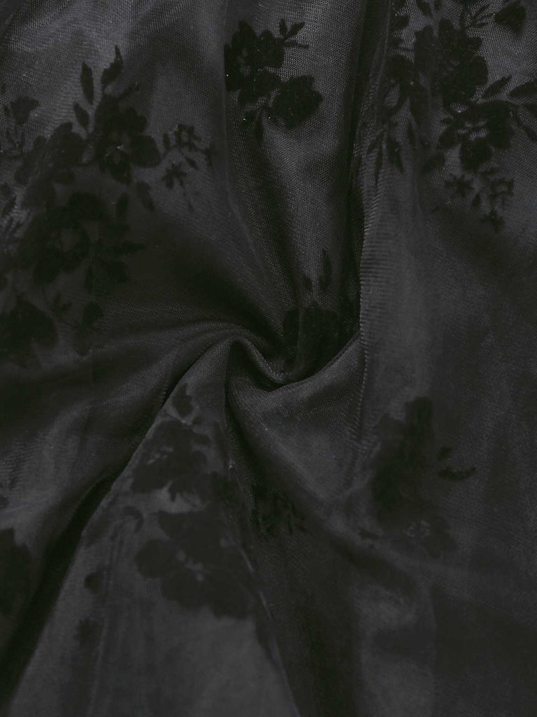 1970er Gothic Trägerlos Dunkle Braut Netz Korsett Kleid