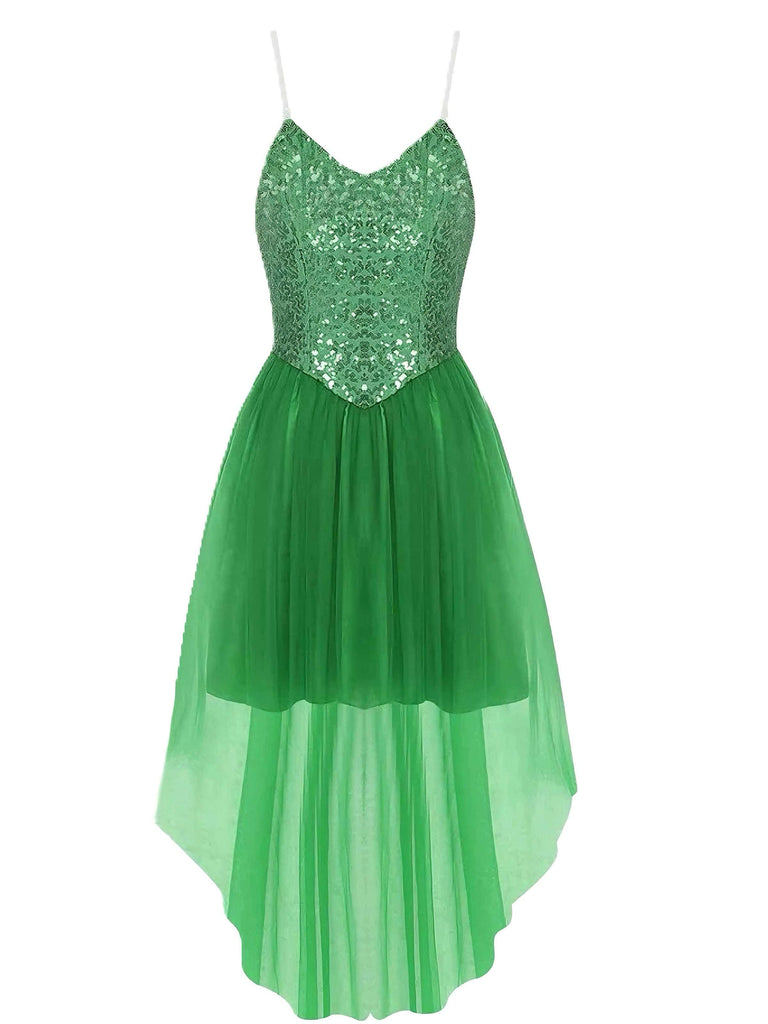 1970er Halloween Feenflügel Pailletten Tüll Kostüm Kleid