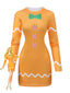 Gelb 1960er Lebkuchen Cosplay Kleid