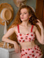 SPITZEN ERDBEER CAMI TANKINI SET