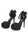 Peeptoe Kristall Bogen Hoch Absätze Schuhe
