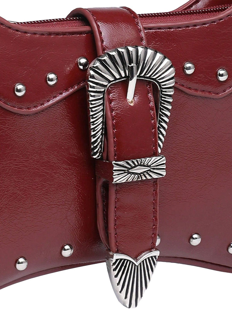 Burgunder Sattel Punk Vintage Tasche