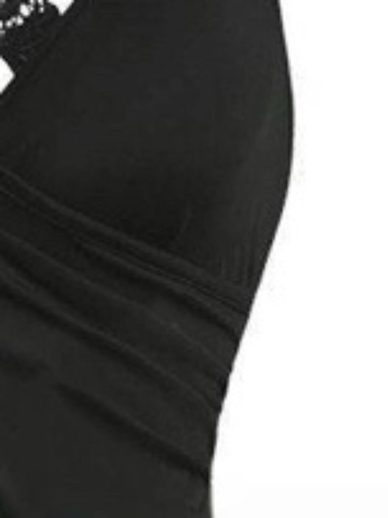 1950er Spitze Schmetterling Blumen Farbblock Kleid