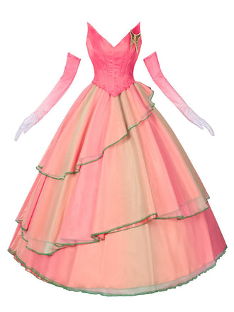 2PCS Rosa 1970er Böse Hexe Glinda Top & Rock Set