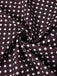 Braun 1980er V-Ausschnitt Polka Punkte Binde Spaghetti Träger Kleid
