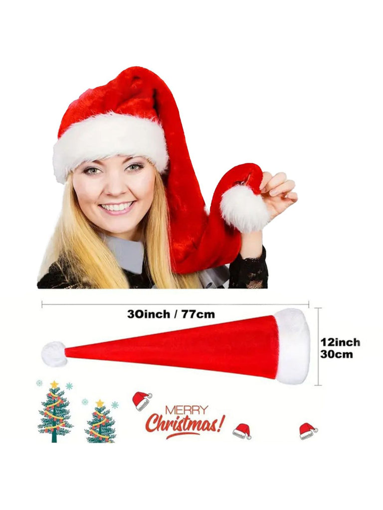 Weihnachten Verlängerte Länge Flauschiger Hut