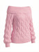2000er Y2K Solide Schulterfrei Pullover