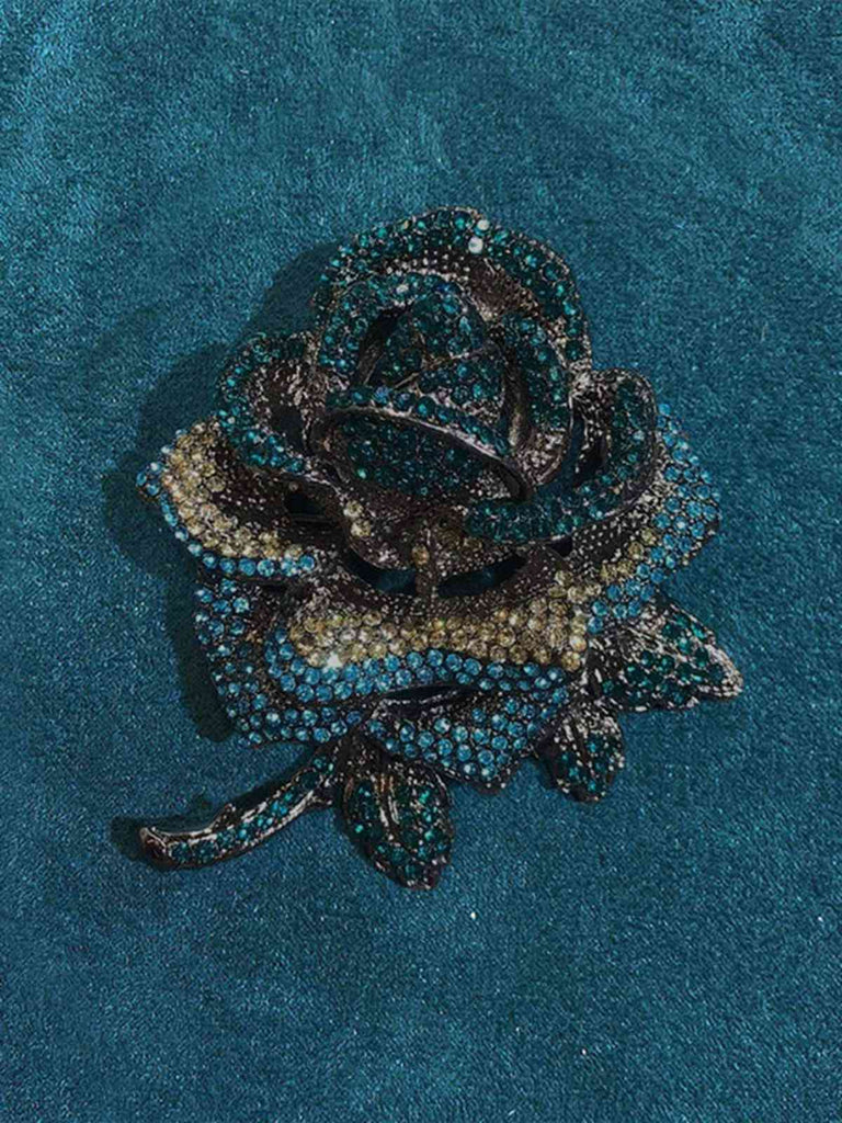 Vintage Strassstein Rose Brosche