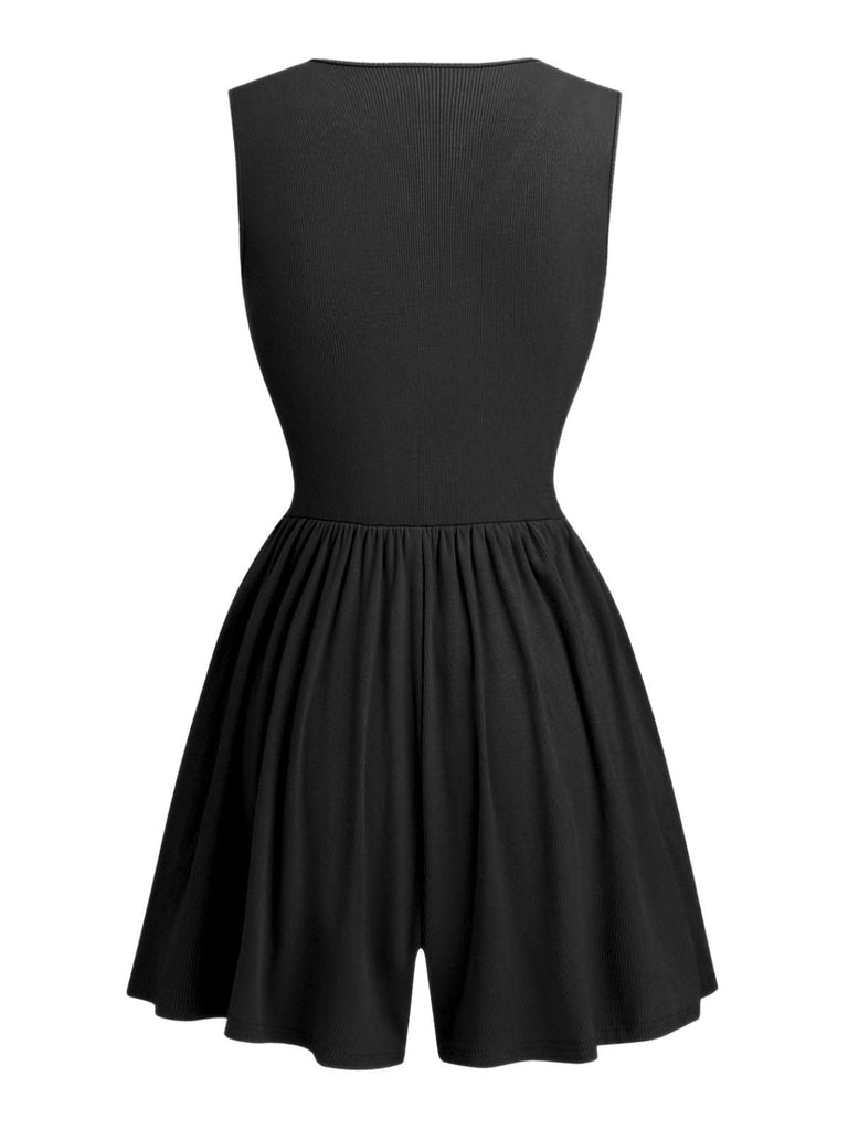 1950er Schulterband Spitze Taille V-Ausschnitt Fit Romper