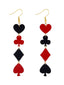 Valentinstag Poker Karten Symbole Kombination Ohrringe