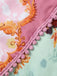 Dunkelrosa 1930er Blumen Gestuft Maxi Kleid