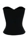 Schwarz 1980er Punk Nietenbesetzt Korsett Top