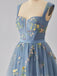 1970er Besticktes Blumen Spitze Mini Kleid