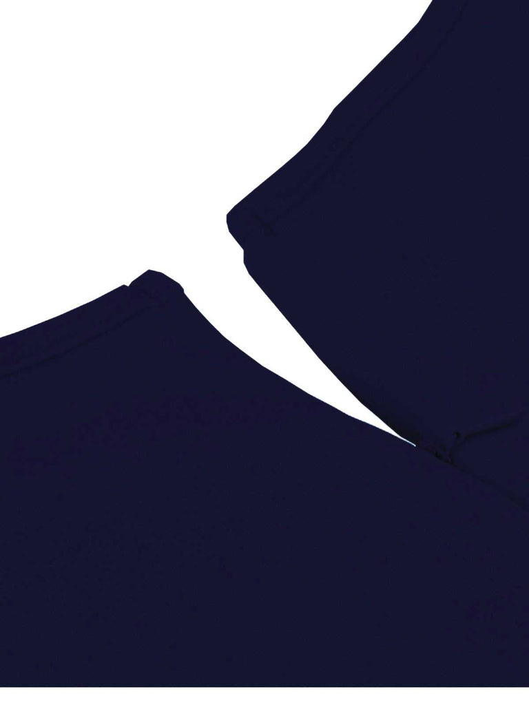 1940er Rundhals Bogen Solide Stufen Kleid