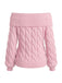 2000er Y2K Solide Schulterfrei Pullover