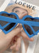 Vintage Gebogen Herzrahmen Sonnenbrille