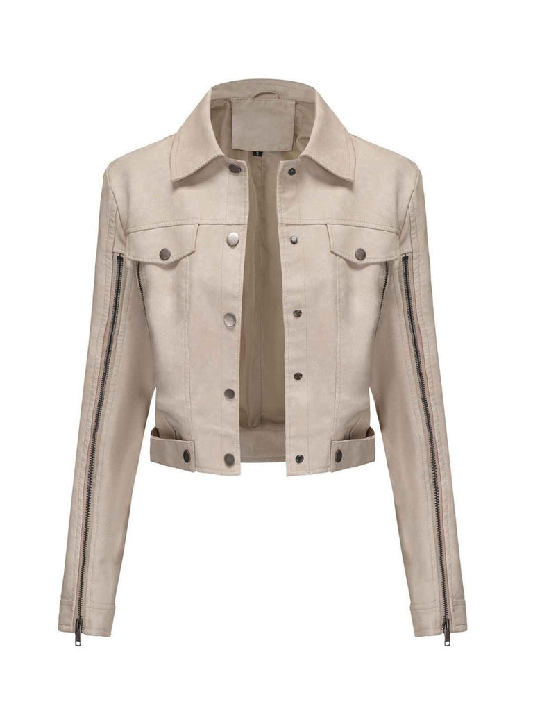 1960s Leder Multi-Zip Moto Jacke