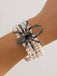 Vintage Halloween Spinne Kunstperle Armband