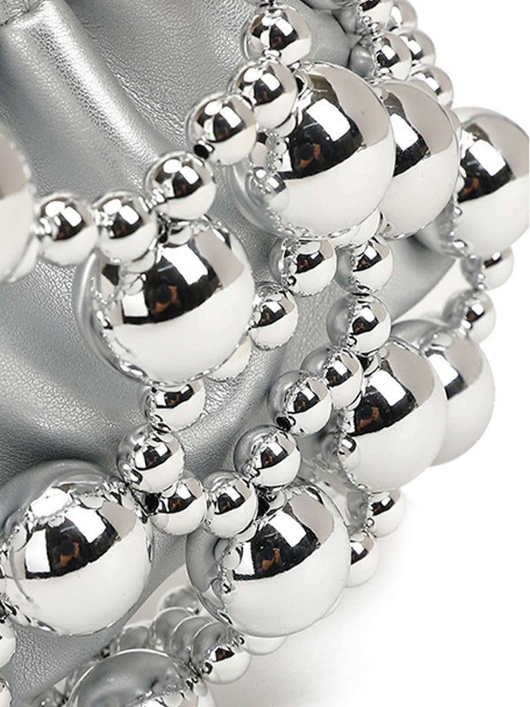 Metallisch Perlen Kordelzug Mini Beutel Tasche