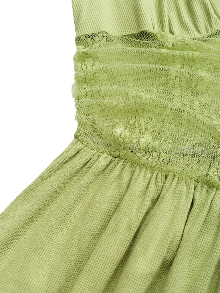 1950er Schulterband Spitze Taille V-Ausschnitt Fit Romper