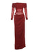 1980er Solide Schulterfrei Netz Cut-Out Durchsichtig Kleid