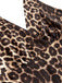 1980er Leopard Muster Halter Wickel Top