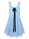 1960er Solide Bogen Rückenfrei Spitze Babydoll Kleid