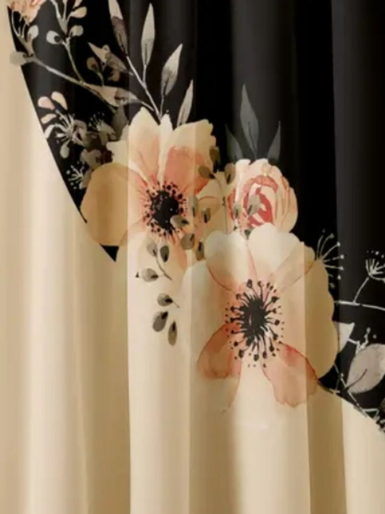 1950er Spitze Schmetterling Blumen Farbblock Kleid