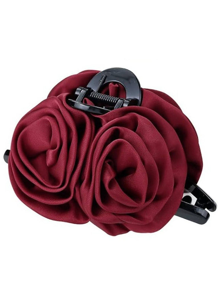 Valentinstag 3D Rosen Satin Haarklammer