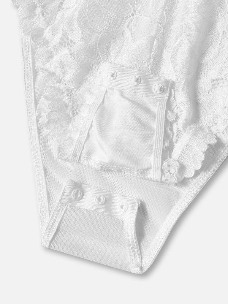 1960er Spitze Spaghetti Träger Korsett Bodysuit