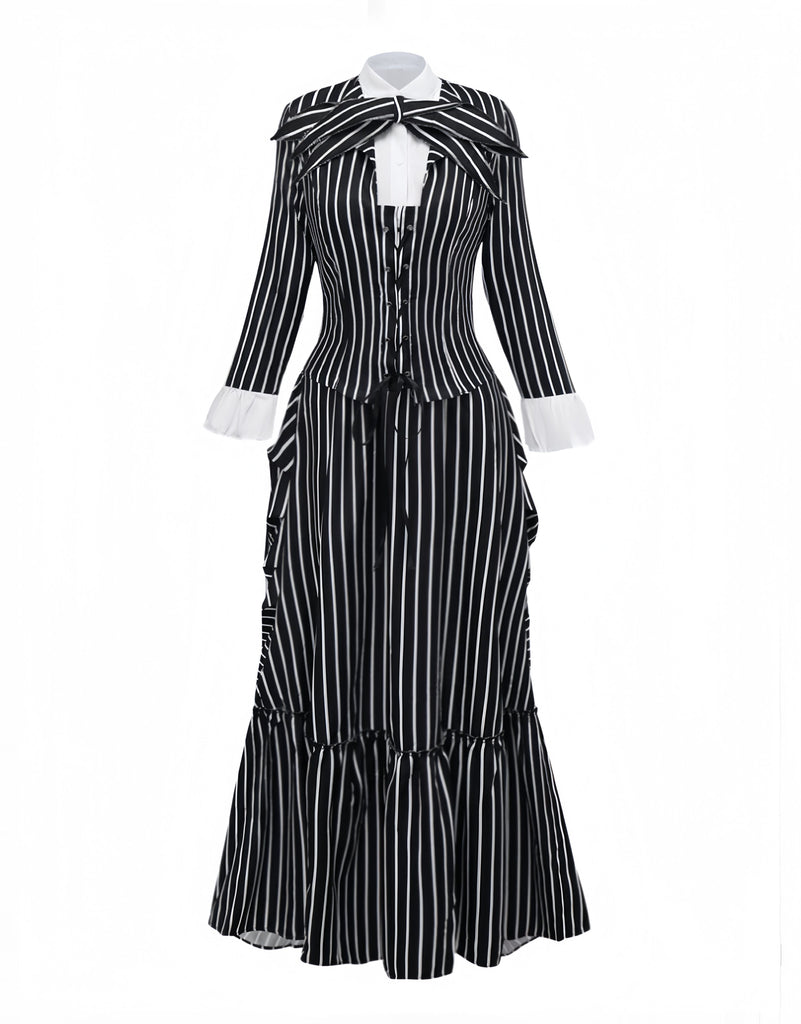 Schwarz 1940er Streifen The Nightmare Before Christmas Suit