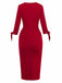 1960er Blumen Cut-Out Patchwork Binde Kleid