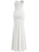 1930er Solide Schnürung Trägerlos Maxi Kleid