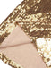Gold 1970er Solide Pailletten Mini Party Kleid