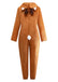 Braun 1970er Weihnachtsrentier Cosplay Jumpsuit