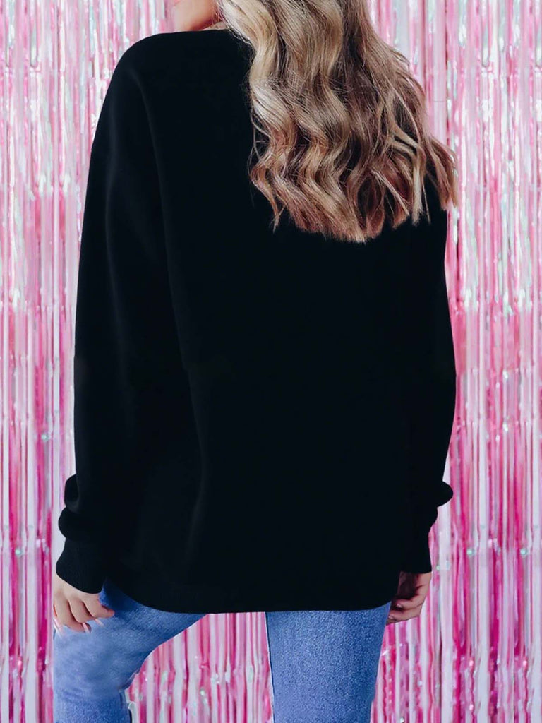 1980er Weihnachtsbaum Paillette Pullover