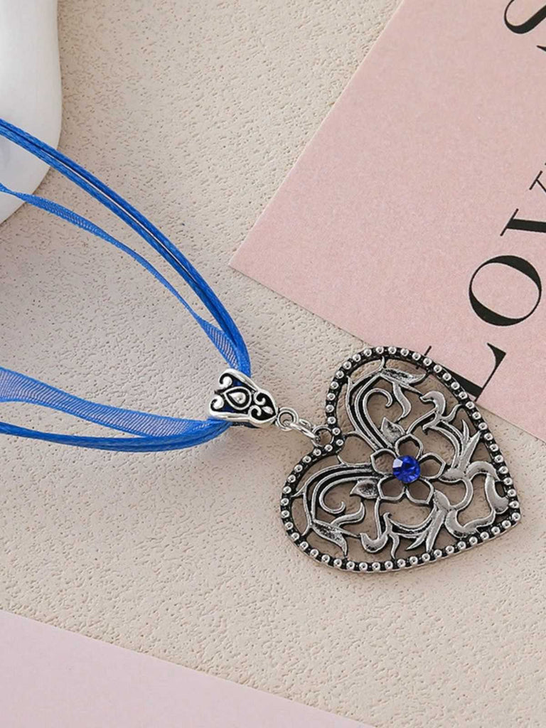 Vintage Oktoberfest Schleife Herz Blume Halskette