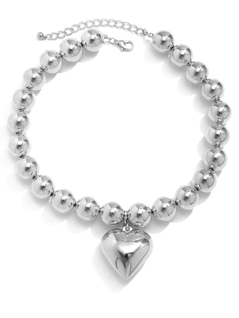 Vintage Perle Herz Anhänger Halskette