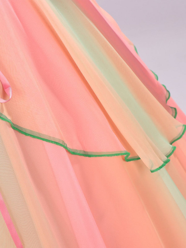 2PCS Rosa 1970er Böse Hexe Glinda Top & Rock Set