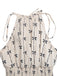 Beige 50er Ärmelloses Romper mit Neckholder und Schleife